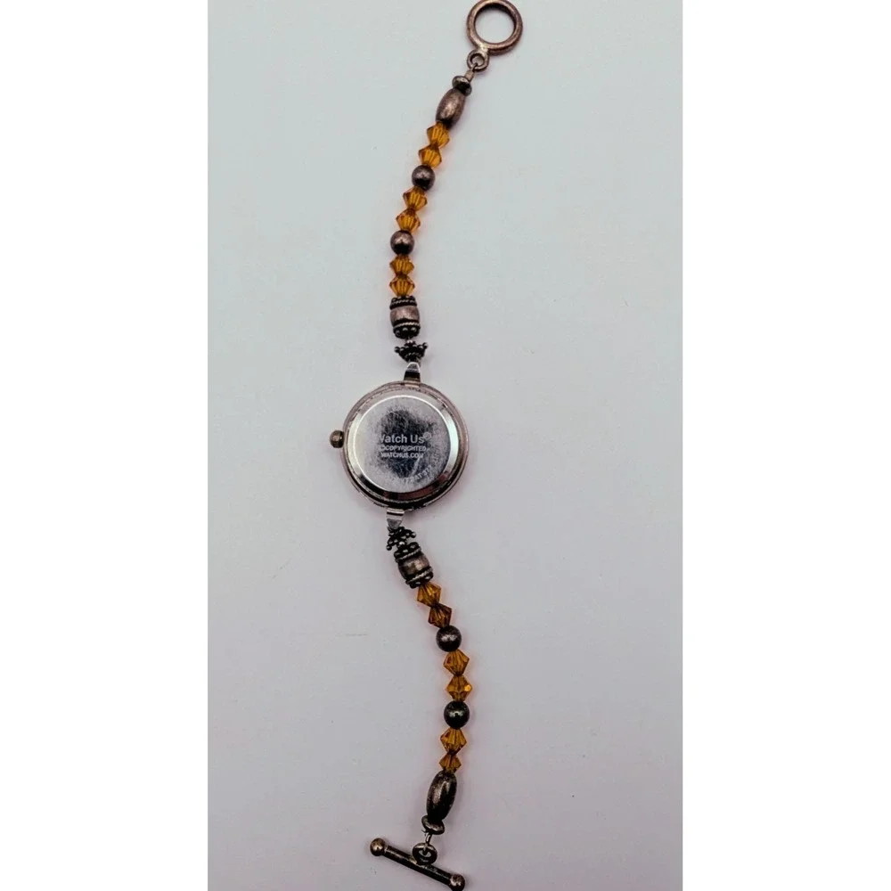 Legacy Silver Tone Beads Bracket Quartz Watch, New‎ Battery
